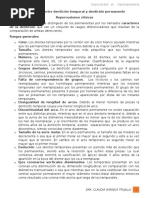 Diferencias Entre Dentición Temporal y Dentición Permanente Repercusiones Clínicas
