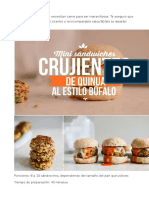 Mini Hamburguesas de Quinua Con Salsa Bufala