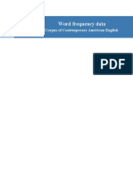 Word Frequency Data: Corpus of Contemporary American English