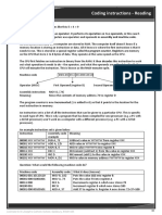 R28 Coding Instructions Coding Instructions - Reading