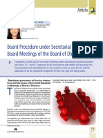 12 Board Procedures Under Secretarial Standard for Meetings of the Board of Directors