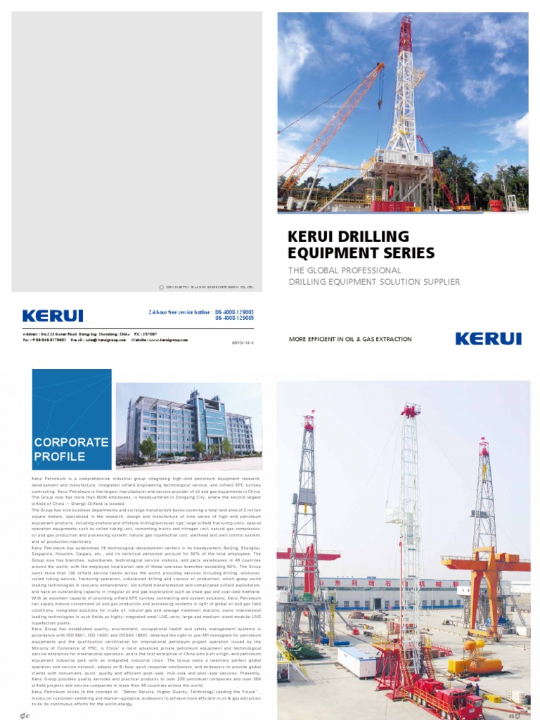 Kerui Drilling Equipment Overview | PDF | Natural Gas | Drilling Rig