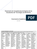 Diccionario de Competencias de Egreso de Los Estudiantes Del Tecnológico de Monterrey