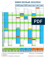 Calendário Escolar Ano Letivo 2015-2016