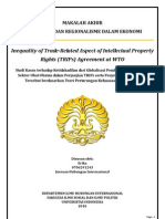 Inequality of TRIPs Agreement at WTO, Studi Kasus Terhadap Ketidakadilan Dari Globalisasi Pemberian Hak Paten Di Sektor Obat-Obatan Dalam Perjanjian TRIPs Serta Penyebab Ketidakadilan Tersebut