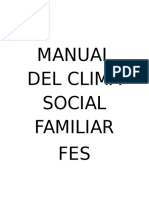 Manual Del Clima Social Familiar FES