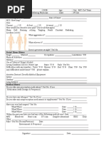 Neuroscience Physical Therapy Evaluation Form