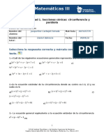 Actividad 1. Secciones Cónicas Parte 1 Circunferencia y Parábola - Matemáticas III