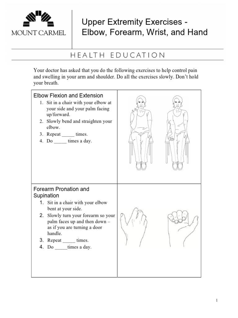 Upper Extremity Rehab Exercises Guide | PDF