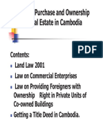 Cambodia Land Law For Foreigner