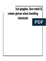 Caution: Wear Chemical Goggles, Face Mask & Rubber Gloves When Handling Chemicals