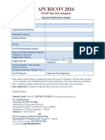 APCRICON 2016 Registration Form