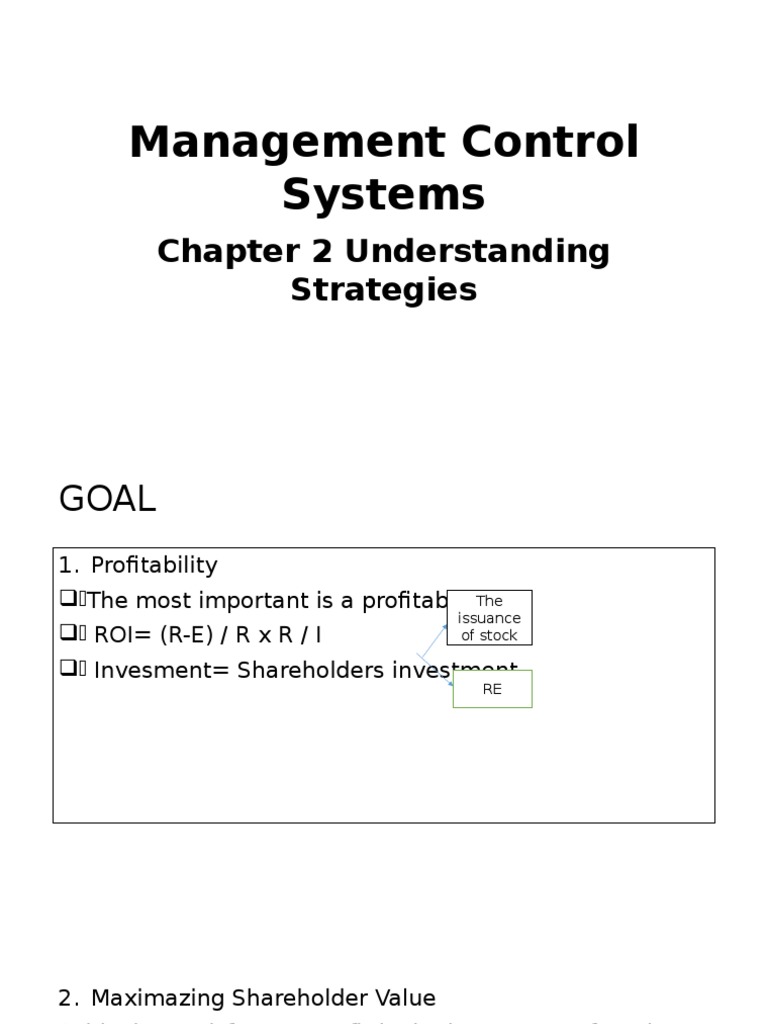 Management Control Systems Chapter 2 Understanding Strategies PDF