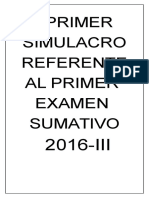 Primer Simulacro Referente Al Primer Examen Sumativo