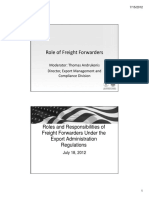 Role of Freight Forwarders Combined Update 2012
