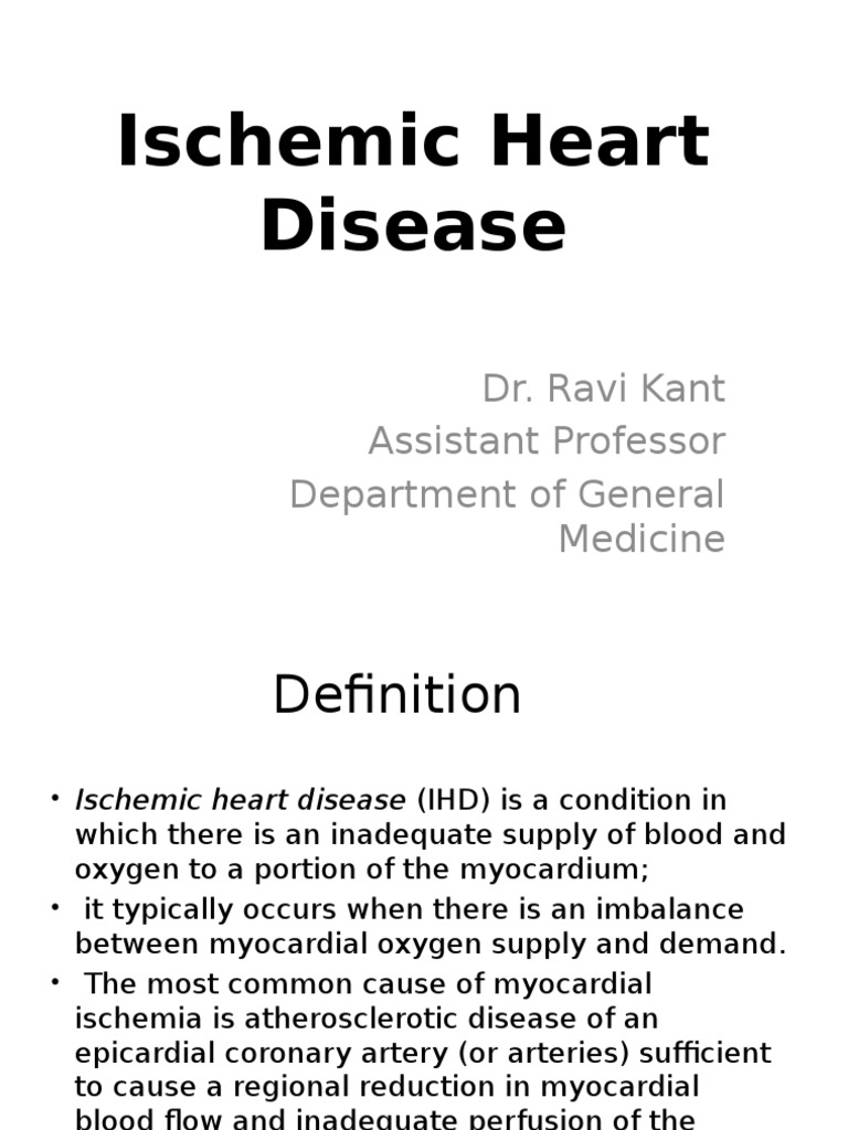 Ischemic Heart Disease Overview | PDF | Coronary Circulation ...