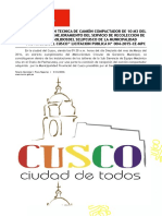 Verificación técnica camión compactador 10m3 proyecto recolección residuos Cusco