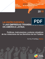 La Unión Europea y las empresas transnacionales en America Latina