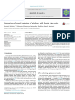 Comparison of Sound Insulation of Windows With Double Glass Units