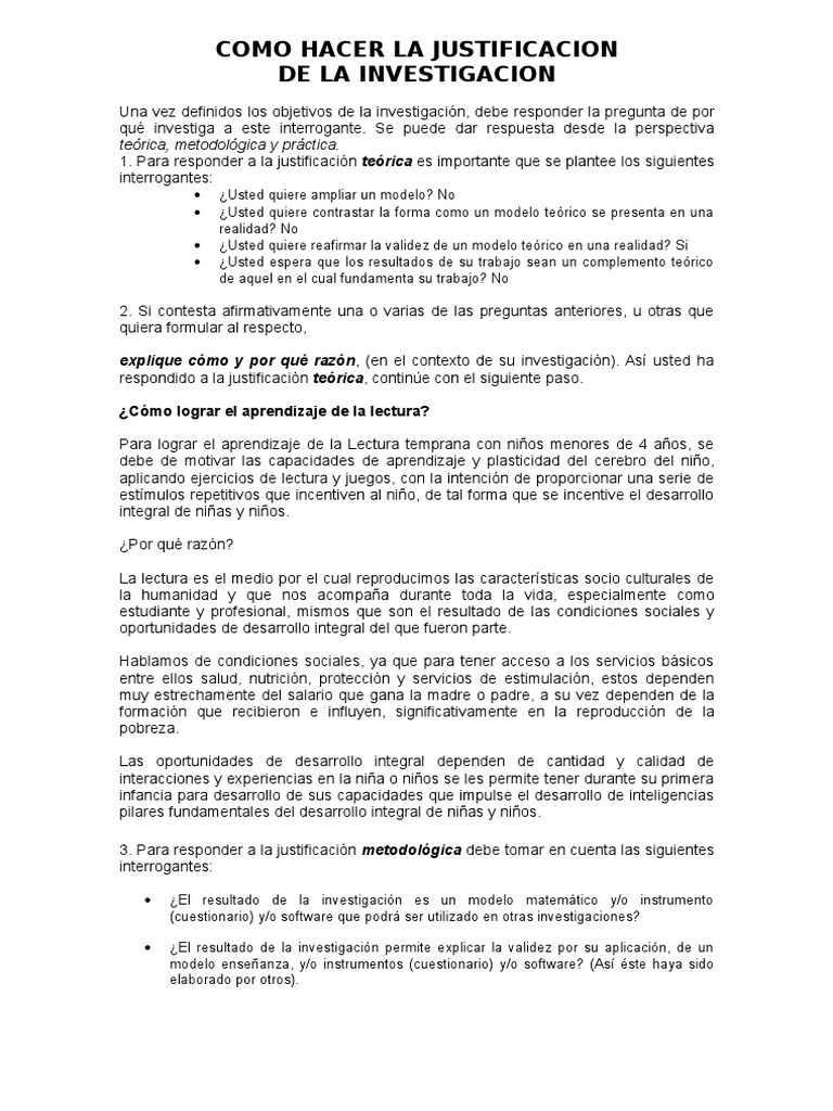Como Hacer La Justificacion Teoría de la justificación