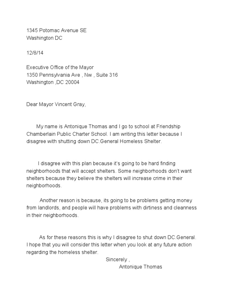 Antoniquethomas Homelessletter | PDF