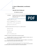 Suport Curs VOCATIONAL Unit 6. Spatii Vectoriale. Baze Si Dimensiuni, Coordonate, Schimbarea Bazelor PDF