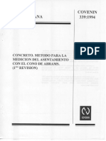 Metodo Para La Medición Del Asentamiento Con El Cono de Abrahams Covenin-339-94