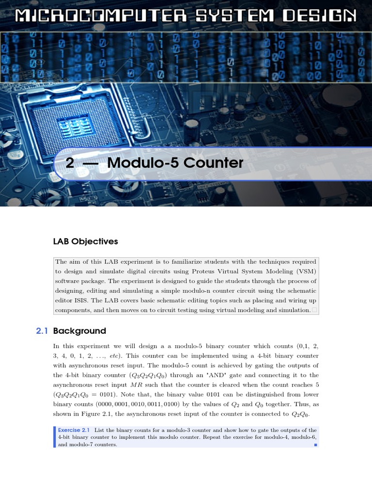 02 - Modulo-5 Counter | PDF | Electronic Circuits | Digital Technology