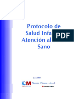 Protocolo de Salud Infantil. Atencion Al Nino Sano 2005