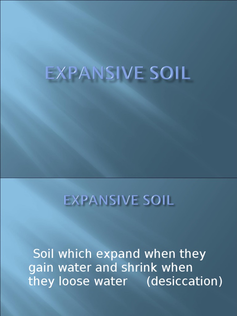 Presentation On Expansive Soil Given by Farid and Chatta | PDF | Soil ...