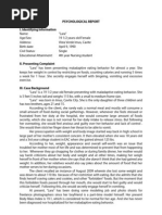 Download Psychosocial Report Psychological Report by Aerin SN31437226 doc pdf