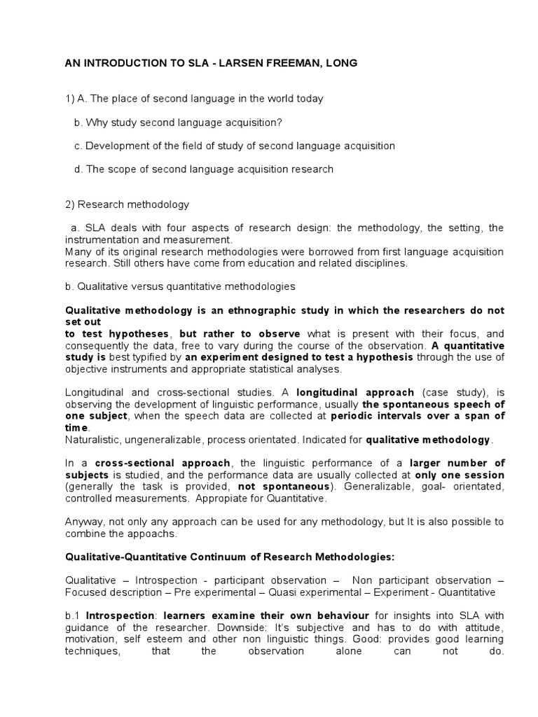 Quasi-Experimental Methods in SLA Research | PDF | Second Language ...