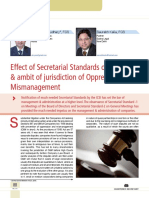 14 Effect of Secretarial Standards on the Scope & Ambit of Jurisdiction of Oppression and Mismanagement