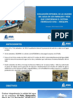 Difusión Resultados Monitoreo Calidad Del Agua - Embalses Sistema Hidráulico Río Chili