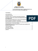 Informe de Ejecución Presupuestaria Correspondiente Al Ejercicio Fiscal Enero Diciembre 2015