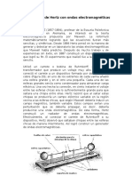 Experimento de Hertz Con Ondas Electromagnéticas