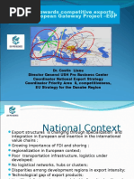 Romania towards competitive exports, Role of EGP
