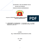 Comportamiento organizacional y gestión presupuestal por resultados