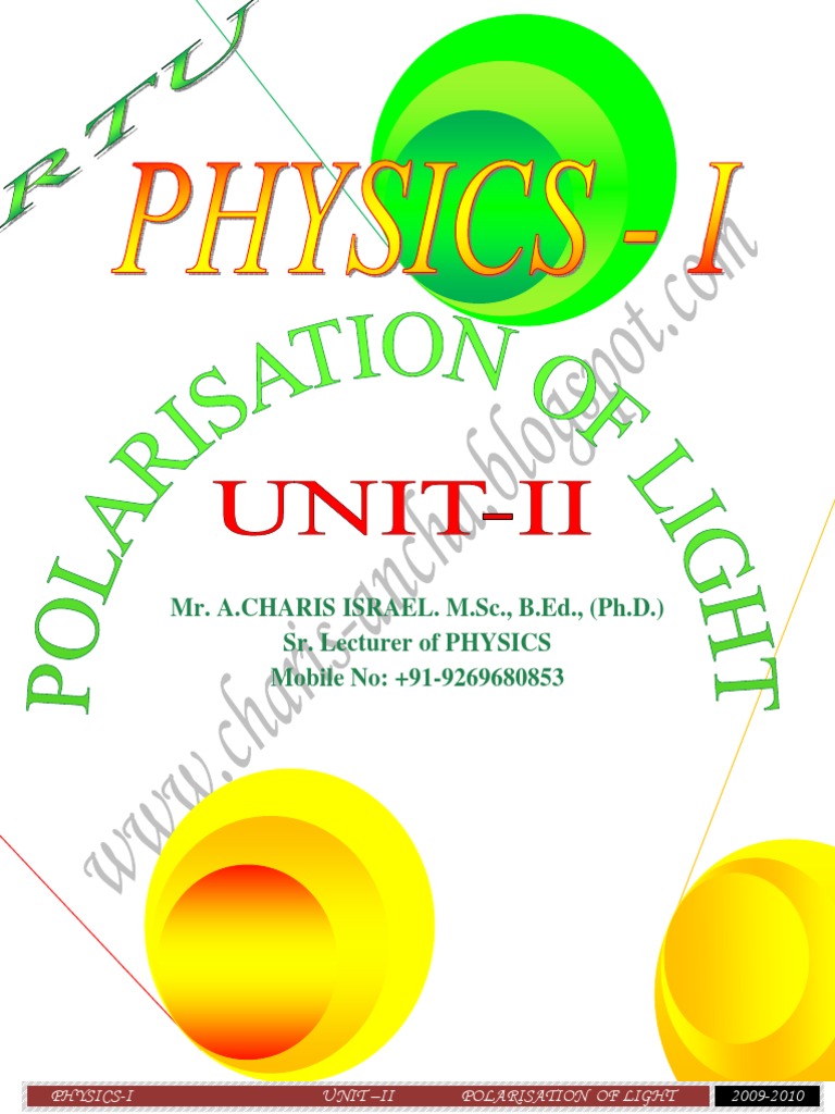 Understanding Polarization of Light | PDF | Polarization (Waves) | Optics