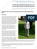 Essay by UPSC Topper Ritu Raj (CSE 2014 Rank 69)_ How Can the New Government Make India a Global Manufacturing Hub_ - Xaam