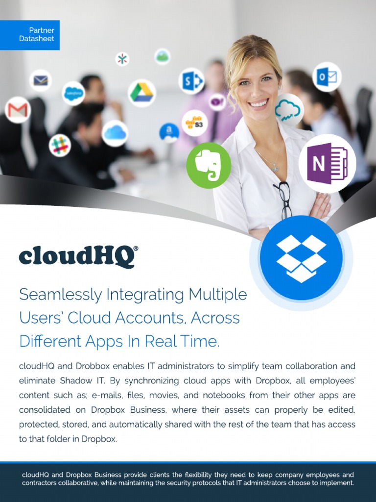 cloudHQ and Dropbox: Secure Team Sync | PDF | Cloud Computing | Internet