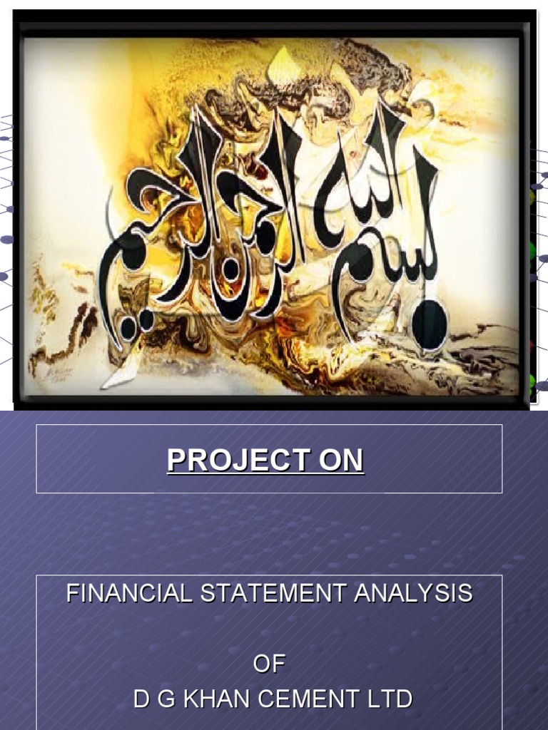Final Project of D G Khan Cement PDF Balance Sheet Revenue