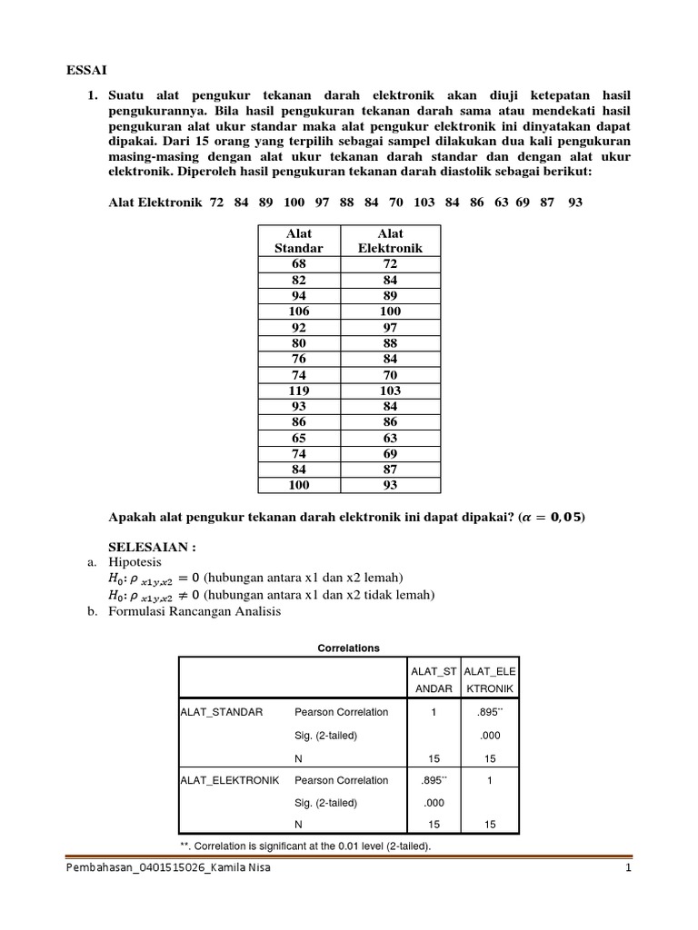 Pembahasan Soal Statistika Parametrik