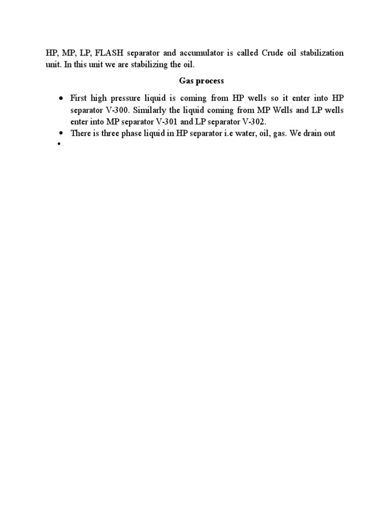 Crude Oil Stabilization Process | PDF | Technology & Engineering
