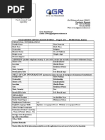 Oil Gas Recruitment Seafarer Application Form