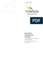 Excel 2013 Formulas and Functions Student Final