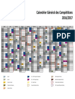 Le calendrier général des compétitions de football