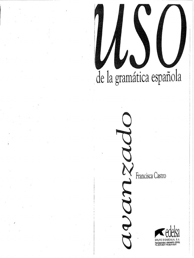 Uso De Gramatica Espanola Avanzado Pdf