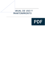 Manual de Uso y Mantenimiento