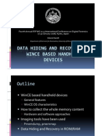 Data Hiding and Recovery On Wince Based Handheld Devices Devices